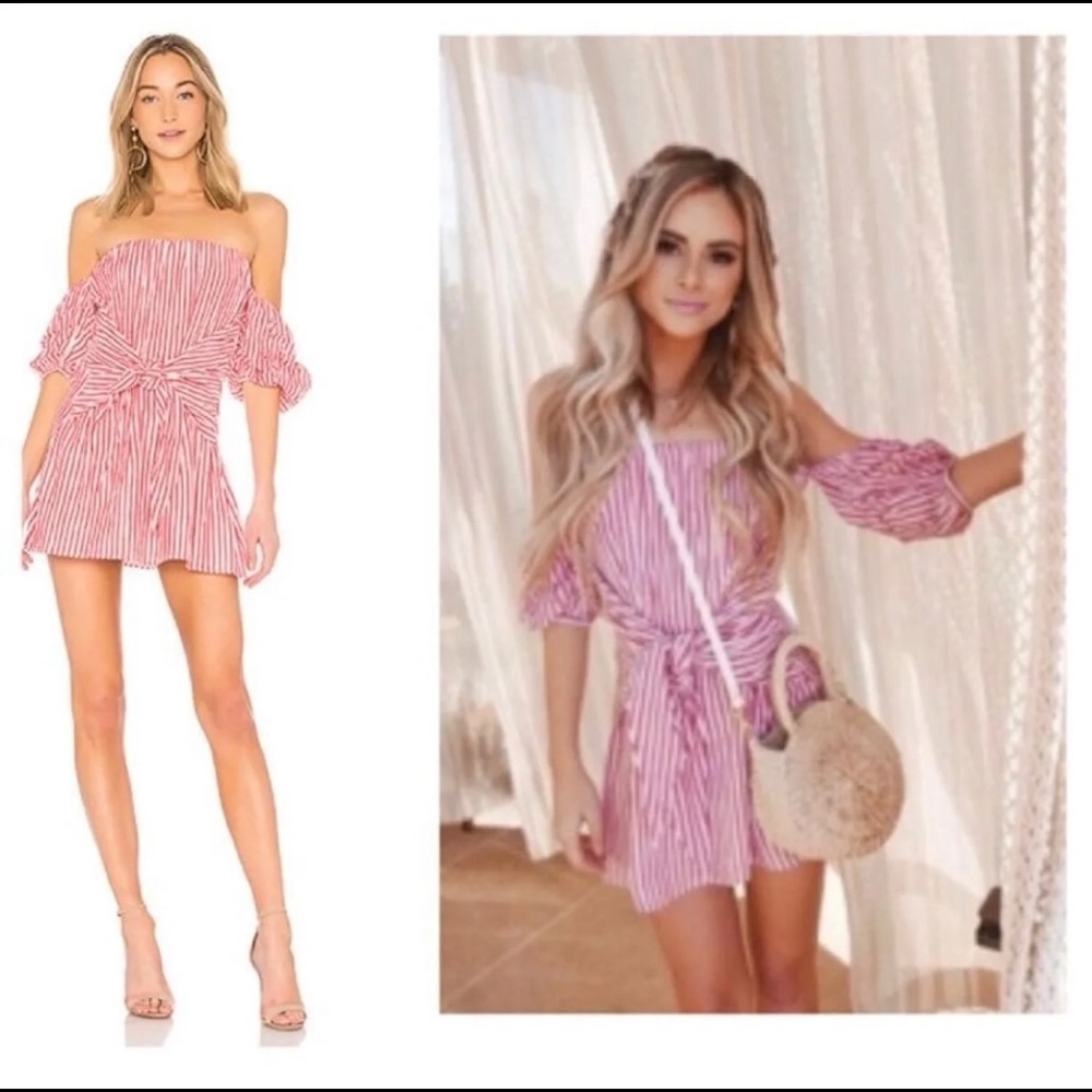 Lovers + Friends Striped Wrap Dress